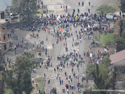 Goma:Manifestations contre le meurtre de 6 personnes;trafic routier paralysé.