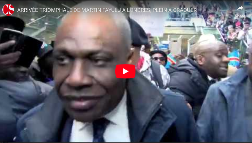 ARRIVÉE TRIOMPHALE DE MARTIN FAYULU A LONDRES, PLEIN A CRAQUER.