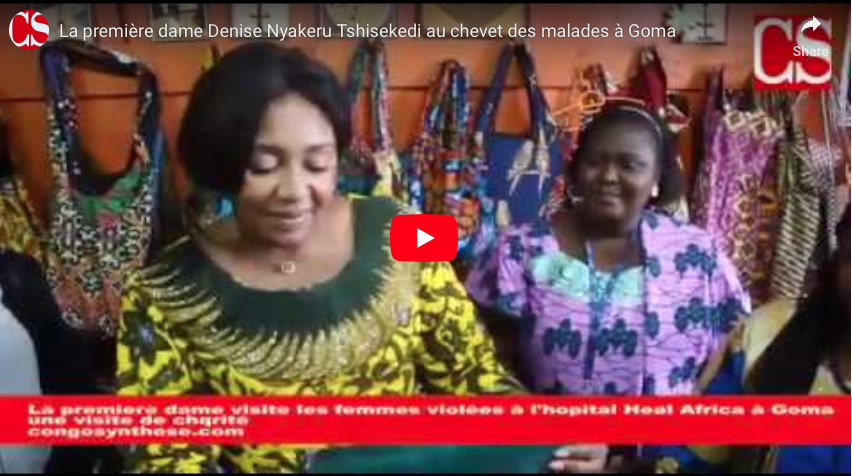 La première dame Denise Nyakeru Tshisekedi au chevet des malades à Goma