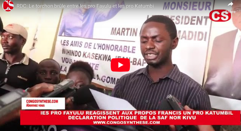 RDC: Le torchon brûle entre les pro Fayulu et les pro Katumbi.