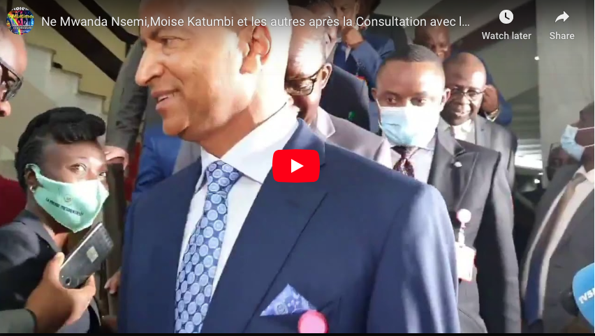 Ne Mwanda Nsemi,Moise Katumbi et les autres après la Consultation avec le Prés.F.Tshisekedi.