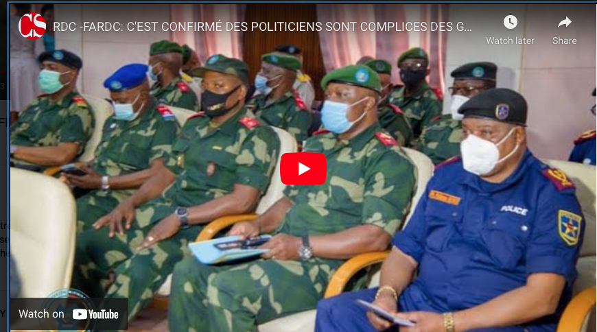RDC -FARDC: C’EST CONFIRMÉ DES POLITICIENS SONT COMPLICES DES GROUPES ARMÉES A L’EST DE LA RDC.